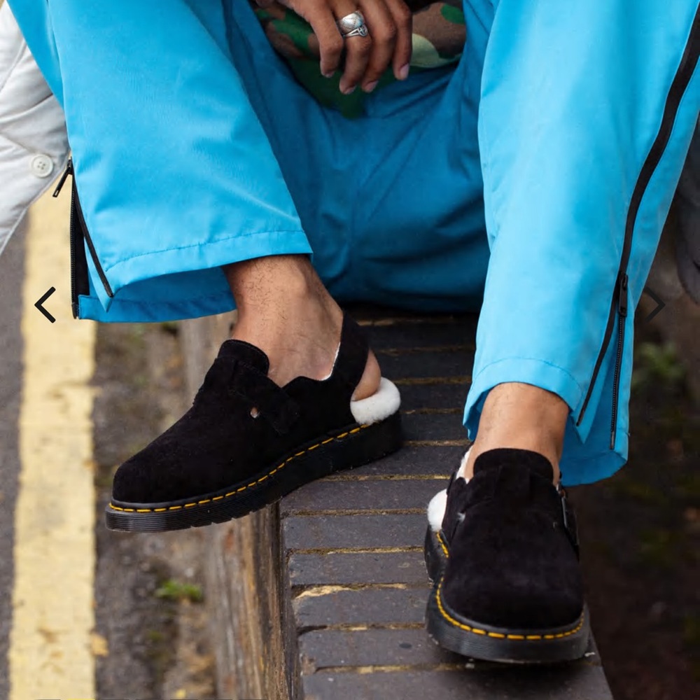 Jorge Made in England Shearling Slingback Mules